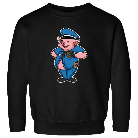 Retro Women Mens Pig Cop Farm Animal Lover I Love Pigs Sweatshirts