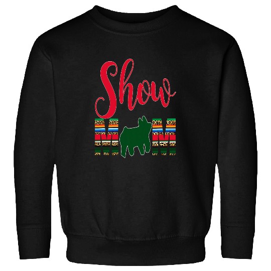 Livestock Show Mom Pig Silhouette Serape Gift Sweatshirts
