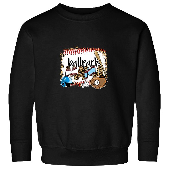 Bleached BallPark Mom Mama Baseball Softball Mothers Day Sweatshirts