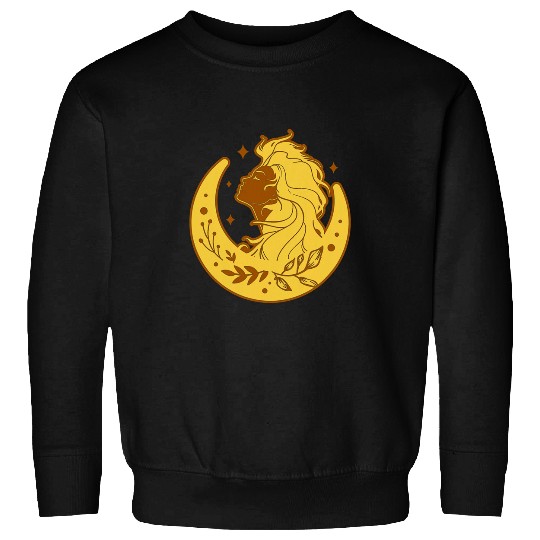 Celestial cresent moon woman witch Sweatshirts