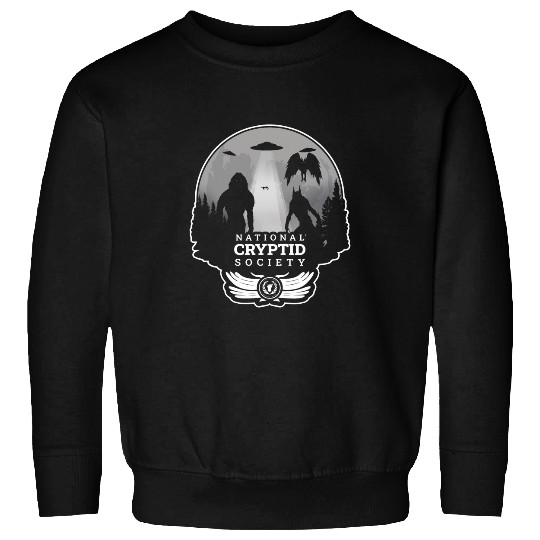 Monsters Creatures Moth Man wolfs bigfoots Halloween Cryptid Sweatshirts