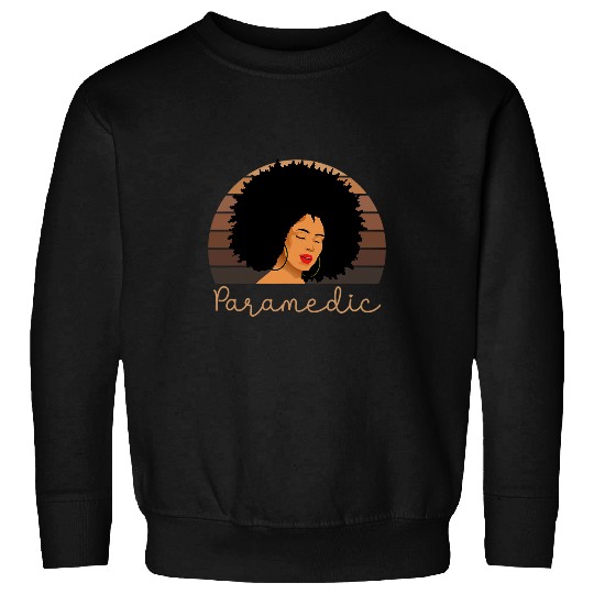 Paramedic Apparel for EMT Afro American Emergency Women 21 Sweatshirts