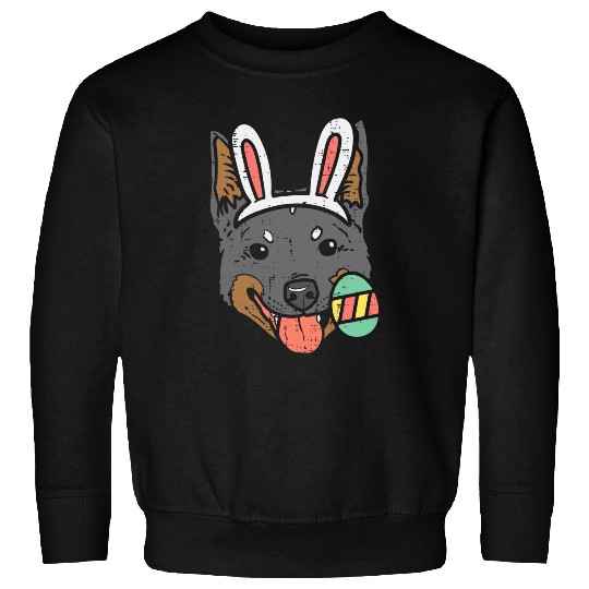 Easter Heeler Bunny Face Egg Cute Cattle Dog Men Women Kids Sweatshirts