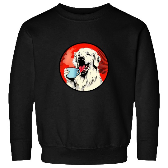 Great Pyrenees Coffee Funny Dog Beverage Sweatshirts