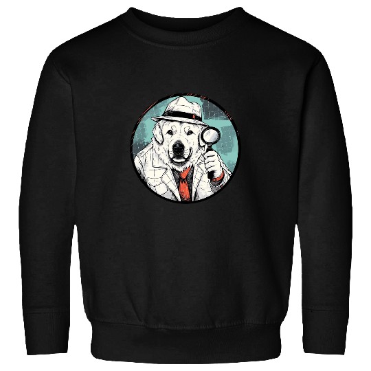 Great Pyrenees Detective Funny Dog Mystery Sweatshirts