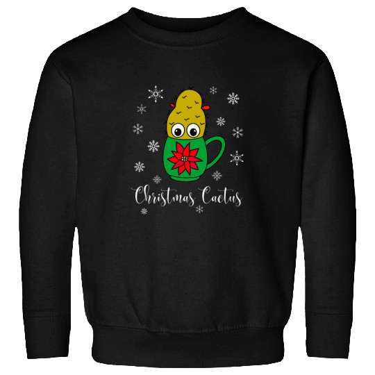 Christmas Cactus Small Christmas Cactus In Poinsettia Mug Sweatshirts