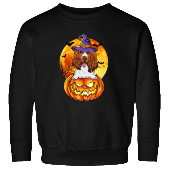 English Setter Witch Pumpkin Halloween Dog Lover Funny 29 Sweatshirts