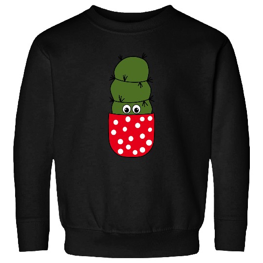 Chunky Cactus In Polka Dotted Pot Sweatshirts