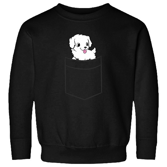 Great Pyrenees Dog In Pocket Funny Great Pyrenees Sweatshirts