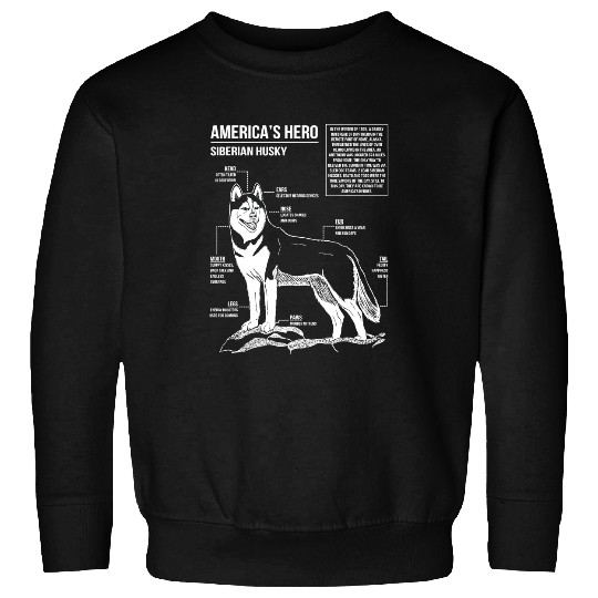 Dog Husky schematic Sweatshirts