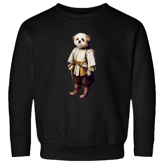 Funny Lhasa Apso Dog Baroque Art Sweatshirts