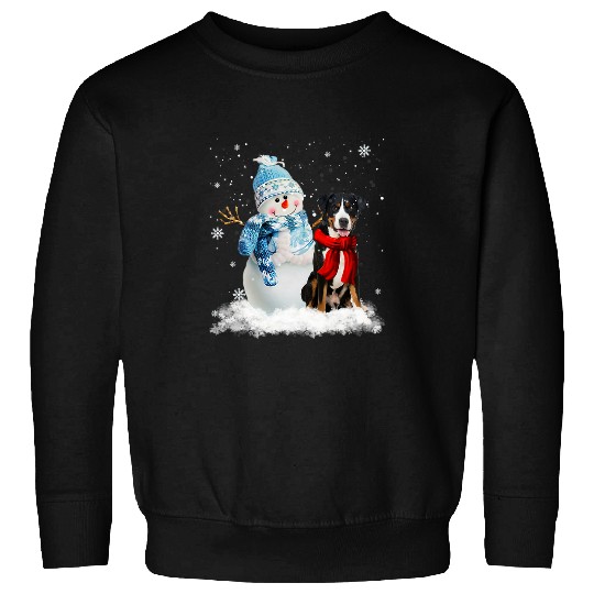 Greater Swiss Mountain Christmas Snowman Christmas Pajama Sweatshirts