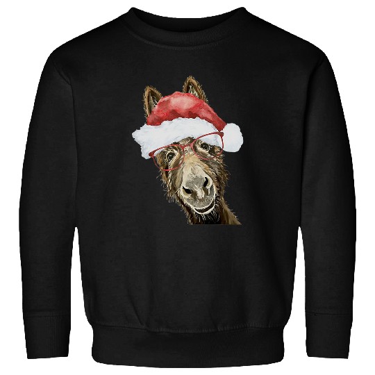 Christmas Donkey Cute Christmas Donkey Sweatshirts
