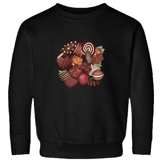 Delicious Chocolate Sweets Many Chocolate Sweets Sweatshirts