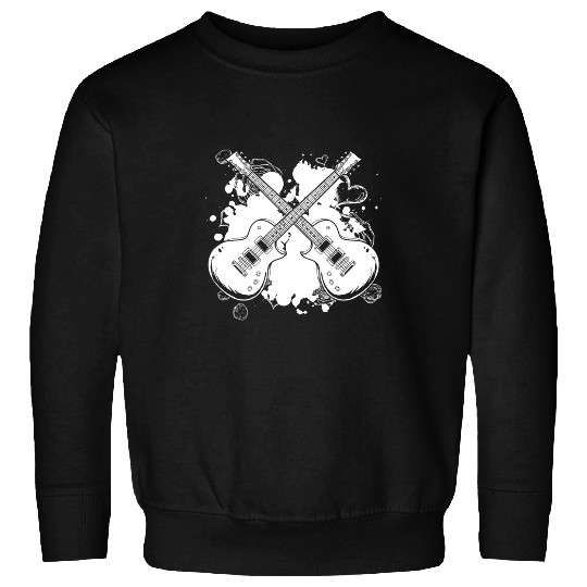 Guitarist Water Art E Electric Guitar Sweatshirts