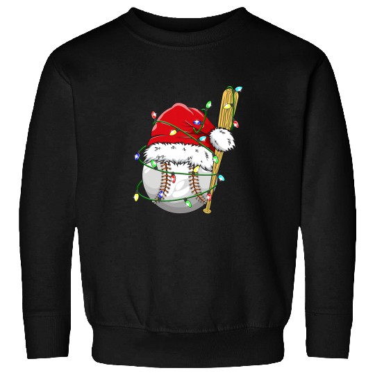 Christmas Baseball Team Santa Sports xmass For Boys Kids Men Sweatshirts