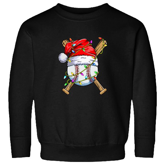 Christmas Baseball Team Santa Sports xmass For Men Boys Kids Sweatshirts