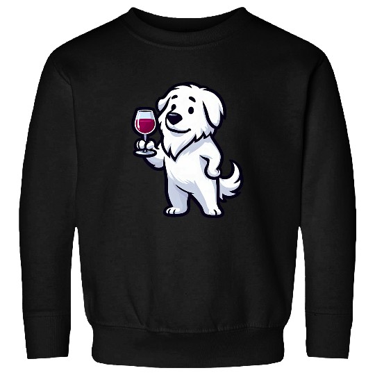 Great Pyrenees Wines Funny Dog Beverage Sweatshirts
