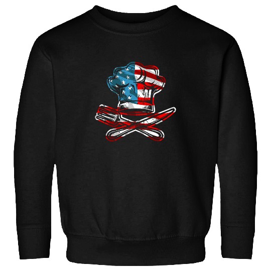 Culinary Gangster Pastry Chef Cooking Culinary USA Flag Sweatshirts