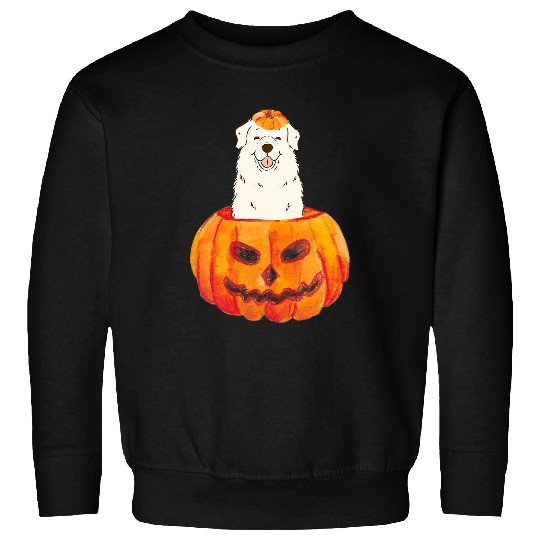 Great Pyrenees Pumpkin PYR Dog Halloween Sweatshirts