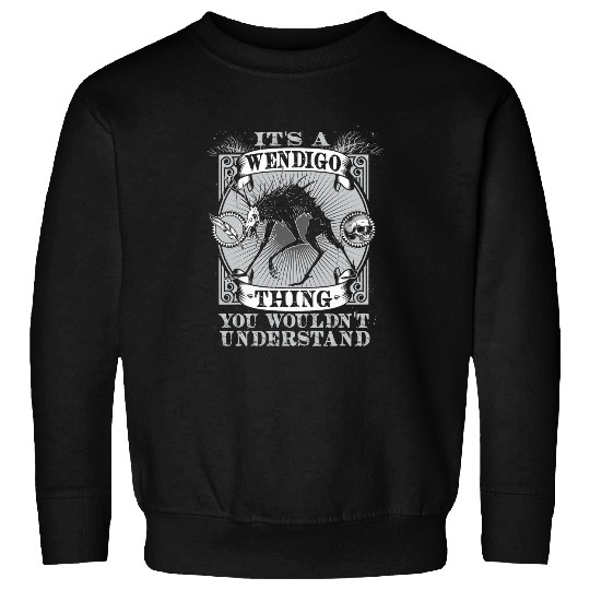 Funny Wendigo Cryptid Skin Walker Folklore Cryptozoology 1 Sweatshirts