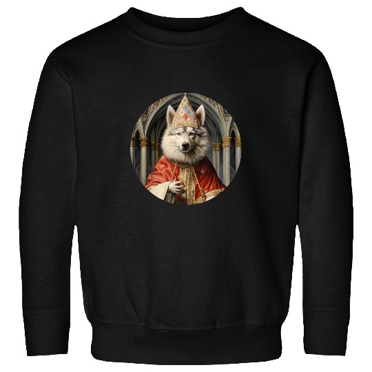 Husky The Pope Funny Dog Religious Sweatshirts