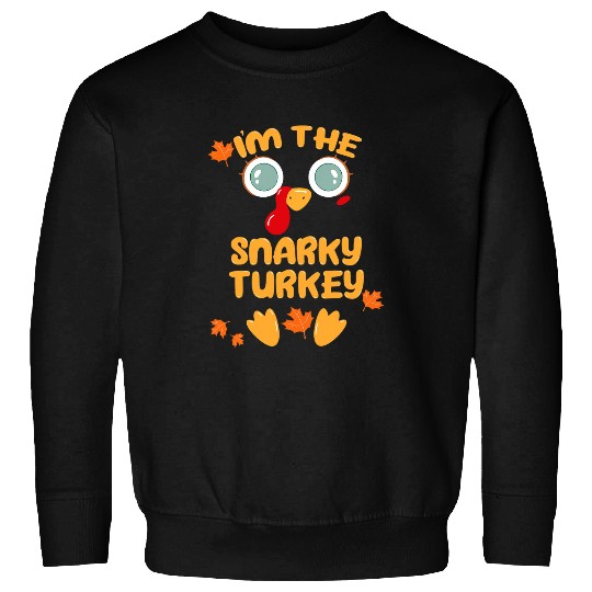 The SNARKY Turkey Matching Family Thanksgiving Party Pajama Sweatshirts