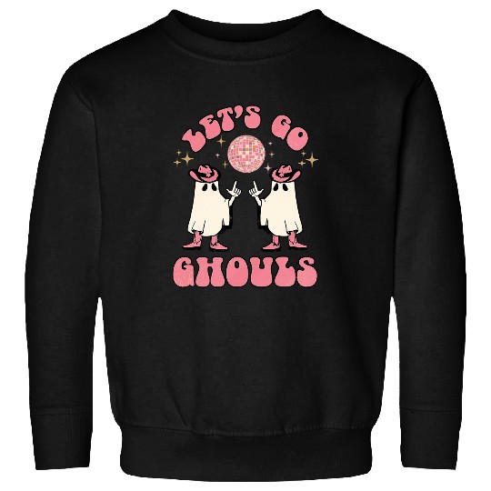 Lets Go Ghoul Retro Groovy Halloween Cowboy Cowgirls Howdy 453 Sweatshirts