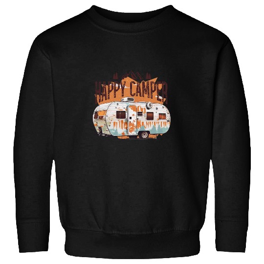 Happy Camper Camping Caravan Wohnwagen Camper Sweatshirts