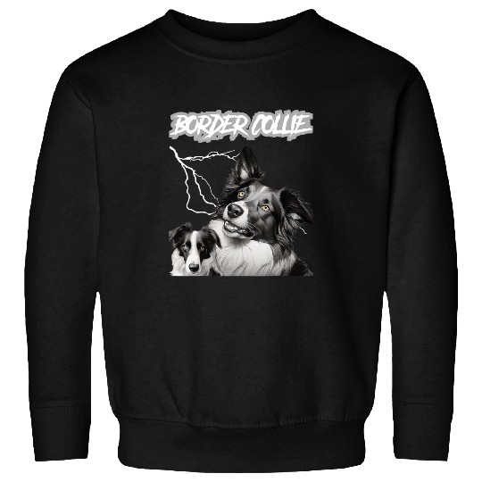 Border Collie Goth Puppy Punk Rock 80s Alternative Sweatshirts
