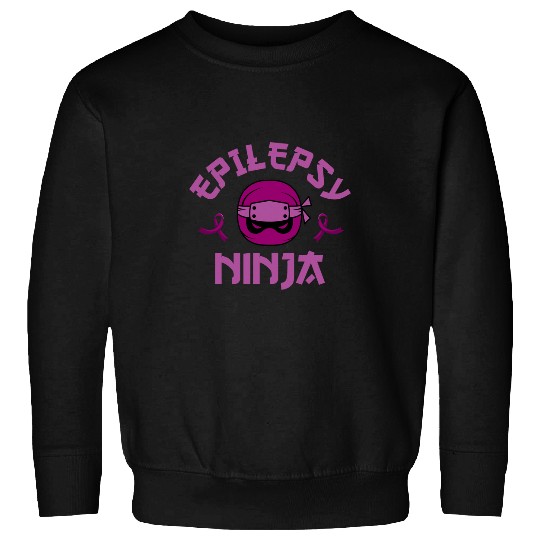 Epilepsy Ninja Epilepsia Epileptic Seizure Disorder Purple Sweatshirts