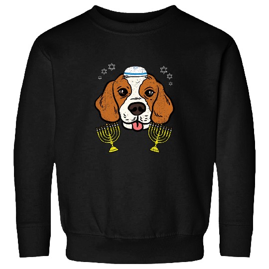 Dog Hanukkah Menorah Chanukah Pug Jewish Star Of David Sweatshirts