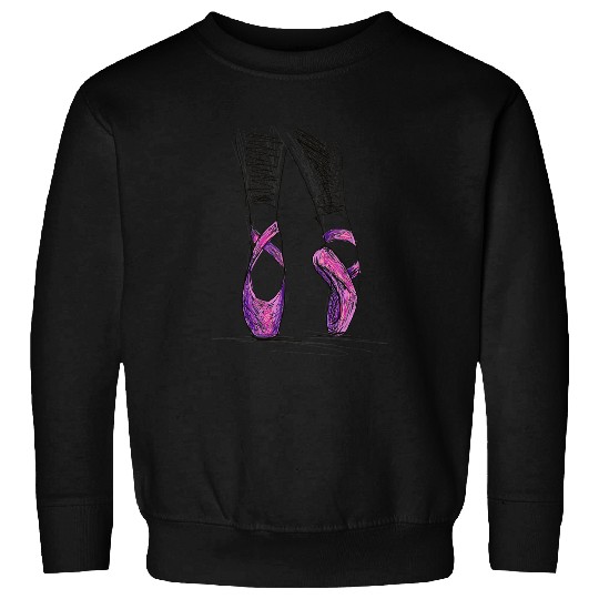 Cool Ballerina Ballet Shoes Toe Dancing Dance Sweatshirts