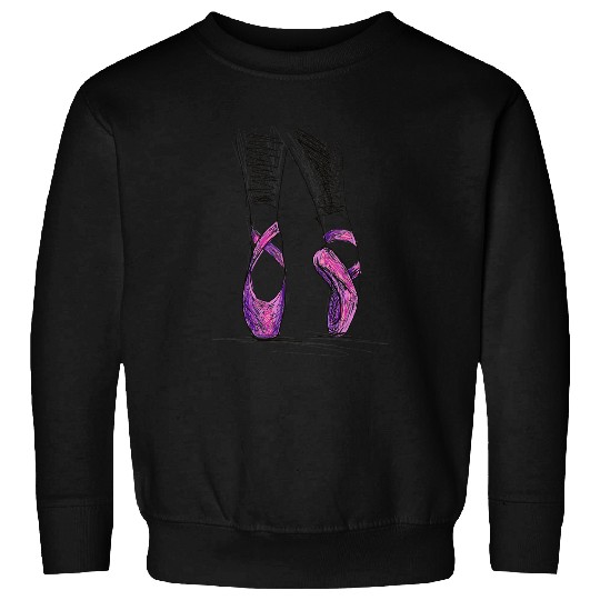Cool Ballerina Ballet Shoes Toe Dancing Dance Sweatshirts