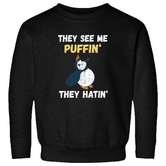 They See Me Sea Bird Iceland Animal Seabird Lover Puffin Sweatshirts