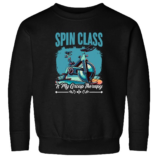 Group Therapy Bike Spinning Workout Biker Cyclist Spin Class Sweatshirts