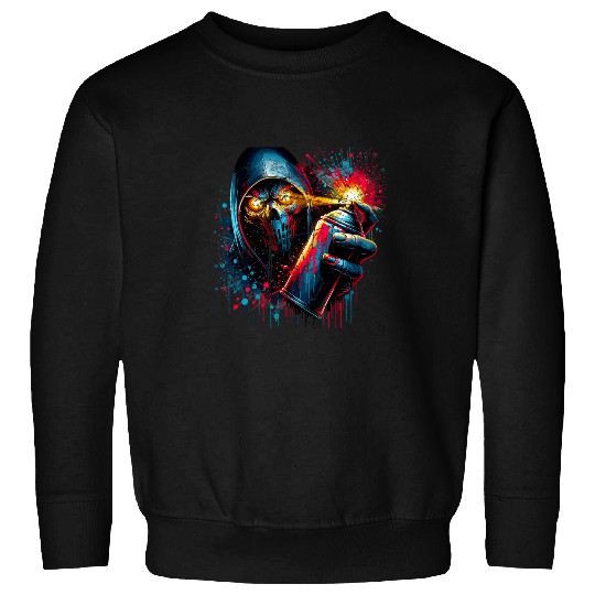 Graffiti Artist With Spray Cans Tagger Street Art 1 Sweatshirts