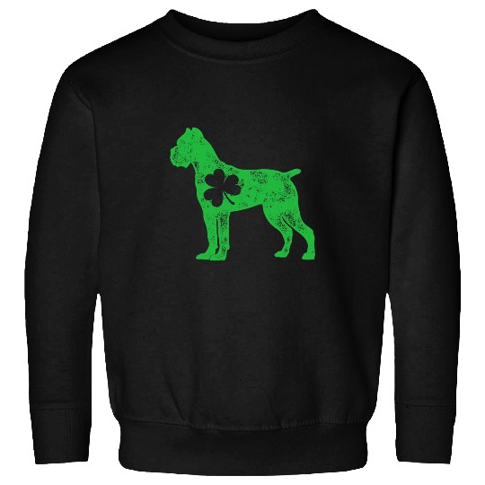 Cane Corso St Patricks Day Boys Kids Women Shamrock Dog Gift 2 Sweatshirts