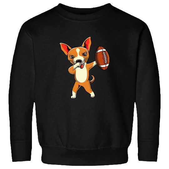 Cute Dabbings Chihuahua Dog Dab Kid Boys Peewee Football Gift 1 Sweatshirts