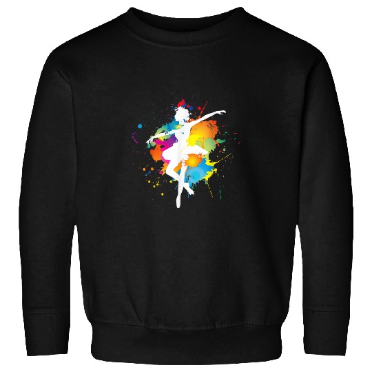 Color Splash Pirouette Ballet Dancer Dancing Ballerina Shoes Sweatshirts