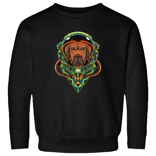 Funny Rhodesian Ridgeback Rhodie Agility Space Astronaut Sweatshirts