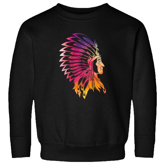 Indigenous Headdress Native American Roots Native American Sweatshirts