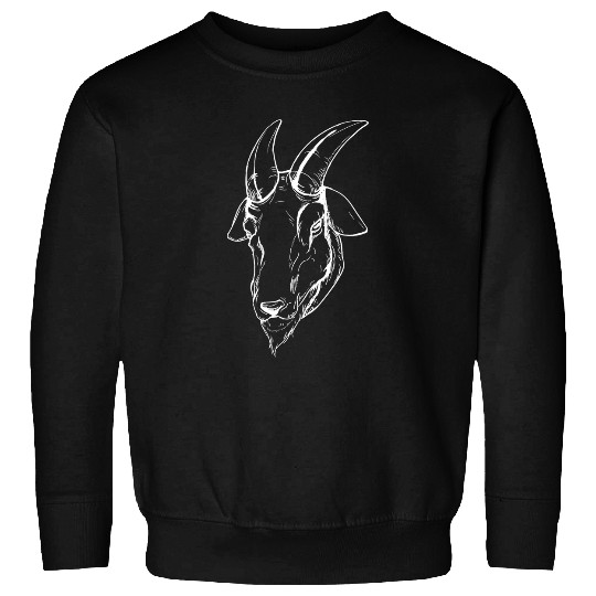 Goats Line Art Aesthetic Farm Animal Goats Whisperer Goat Sweatshirts