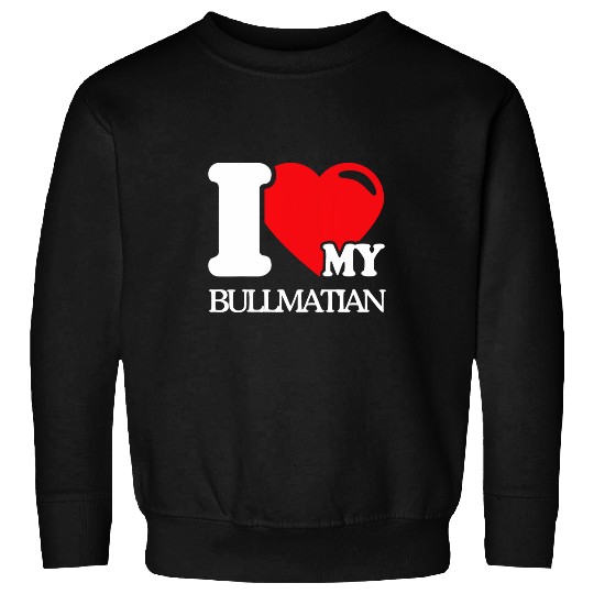 Bullmatian Dog Lover Funny Cute Dalmatian Bulldog Mix Design Sweatshirts