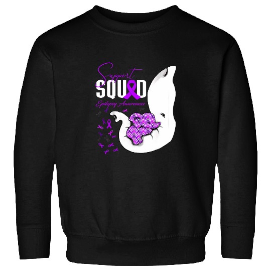Epilepsy Awareness Support Squad Elephant Sweatshirts