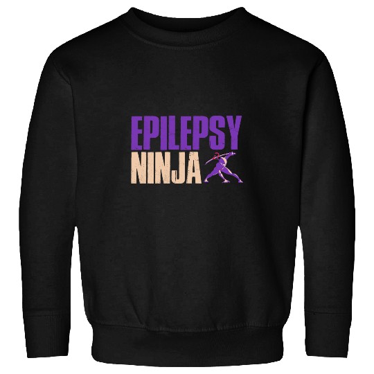 Epilepsy Ninja Epilepsia Seizure Disorder Epileptic Purple Sweatshirts