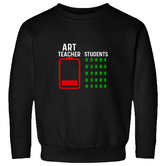 End Of Year Teacher s Goodbye Lesson Art Teacher Battery Sweatshirts