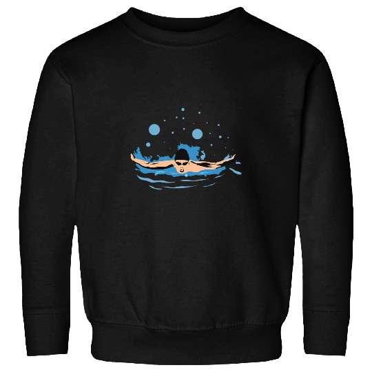 Swimmer Swimming Butterfly Funny Swim 21 Sweatshirts