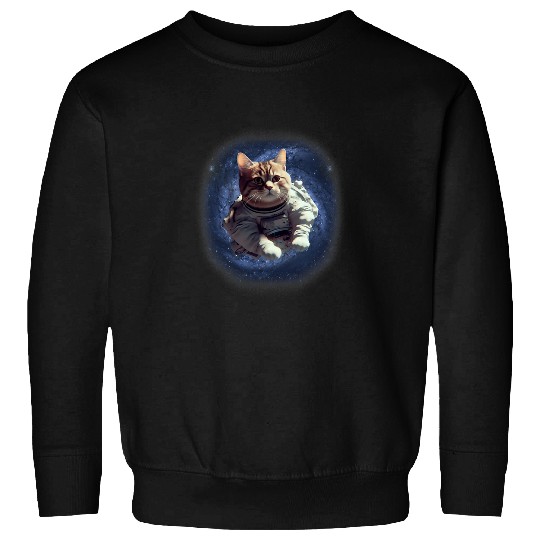 Galaxy Kitty Astronaut Cat Adventure in Space Sweatshirts