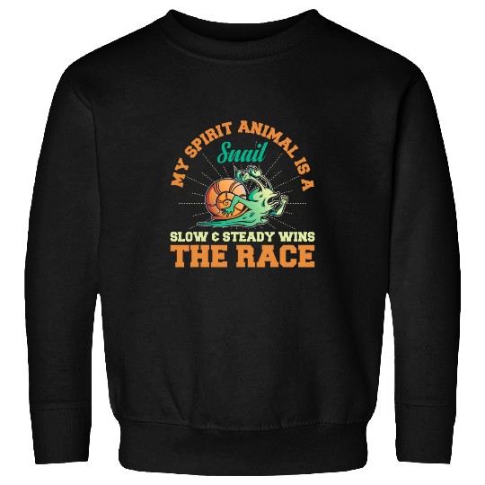 My Spirit Animal Is A Snail Slow 2Steady Wins Running Sweatshirts
